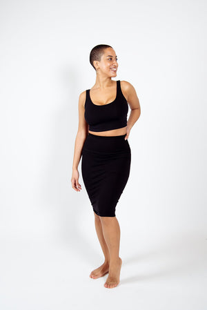 Favell Pencil Skirt In Black - Manners London