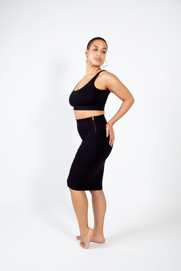 Favell Pencil Skirt In Black - Manners London