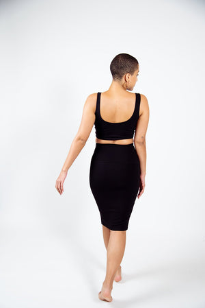 Favell Pencil Skirt In Black - Manners London