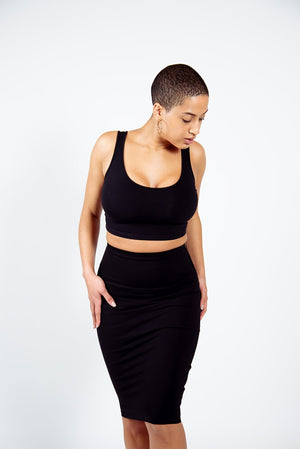 Favell Pencil Skirt In Black - Manners London