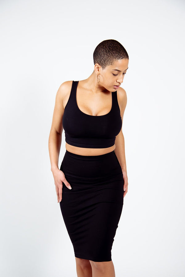 Favell Pencil Skirt In Black - Manners London