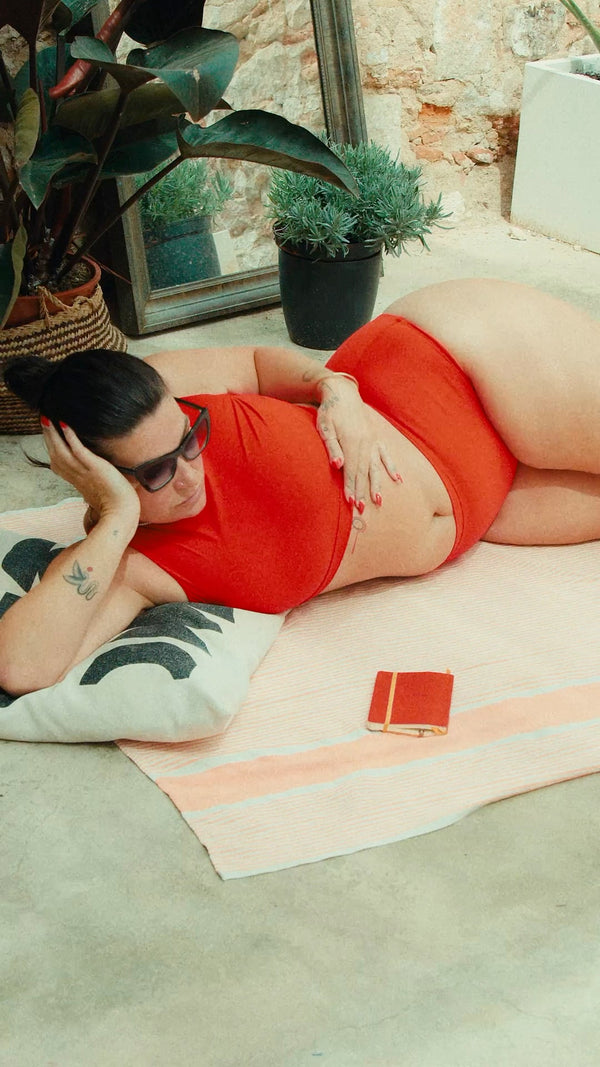 Flip - it Swim 4 - way Reversible Crop Top Regular In All The Fire - Manners London