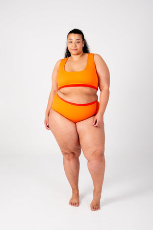 Flip - it Swim 4 - way Reversible Crop Top Regular In All The Fire - Manners London