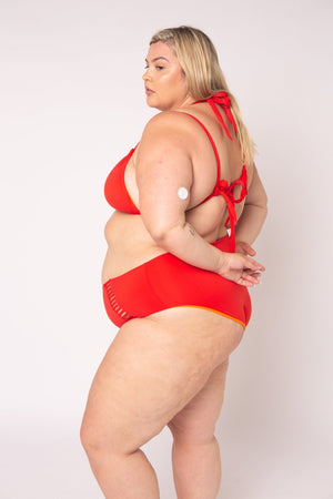 Full Cover Reversible High Waist In All The Fire - Manners London