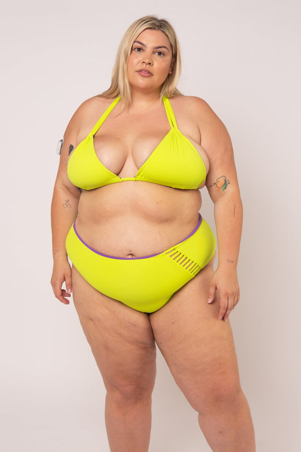 Full Cover Reversible High Waist In Grape And Apple Sours - Manners London