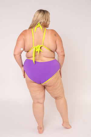 Full Cover Reversible High Waist In Grape And Apple Sours - Manners London