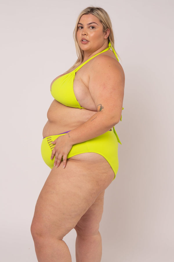 Full Cover Reversible High Waist In Grape And Apple Sours - Manners London