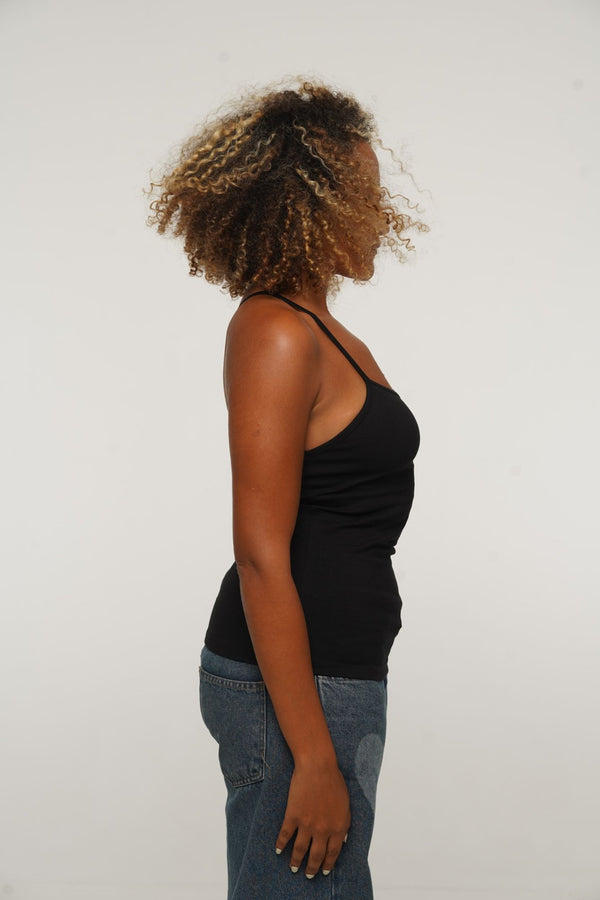 Full Length Vest Top T - Back in Black - Manners London