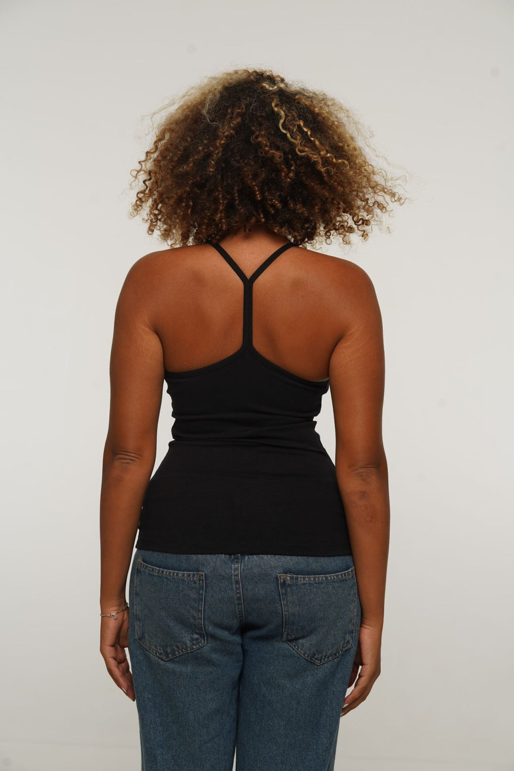 Full Length Vest Top T - Back in Black - Manners London