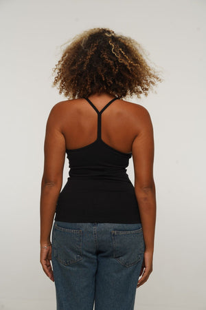 Full Length Vest Top T - Back in Black - Manners London