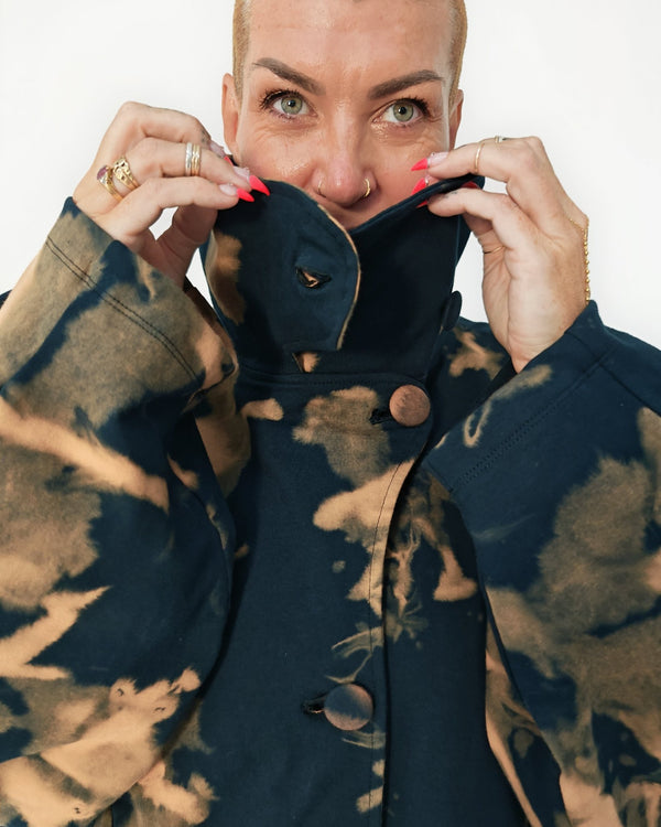 Funnel Jacket in Acid Wash - Manners London