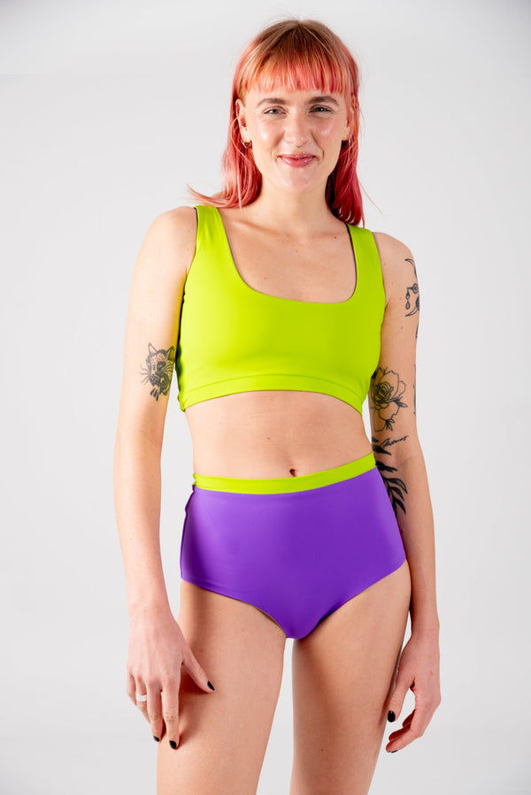 Got - You - Cover Reversible High Waist Regular In Grape And Apple Sours - Manners London
