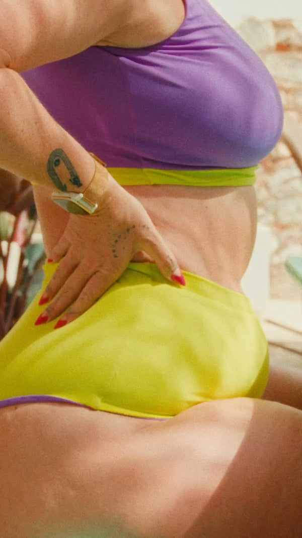 Got - You - Cover Reversible High Waist Regular In Grape And Apple Sours - Manners London