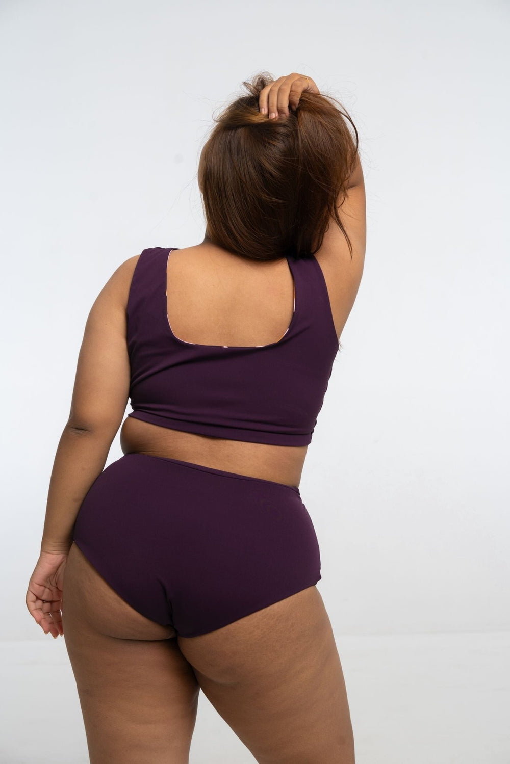 Got - You - Covered Reversible High Waist In Spicy Leopard Print and Deep Plum - Manners London