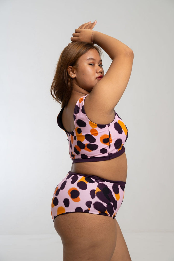 Got - You - Covered Reversible High Waist In Spicy Leopard Print and Deep Plum - Manners London