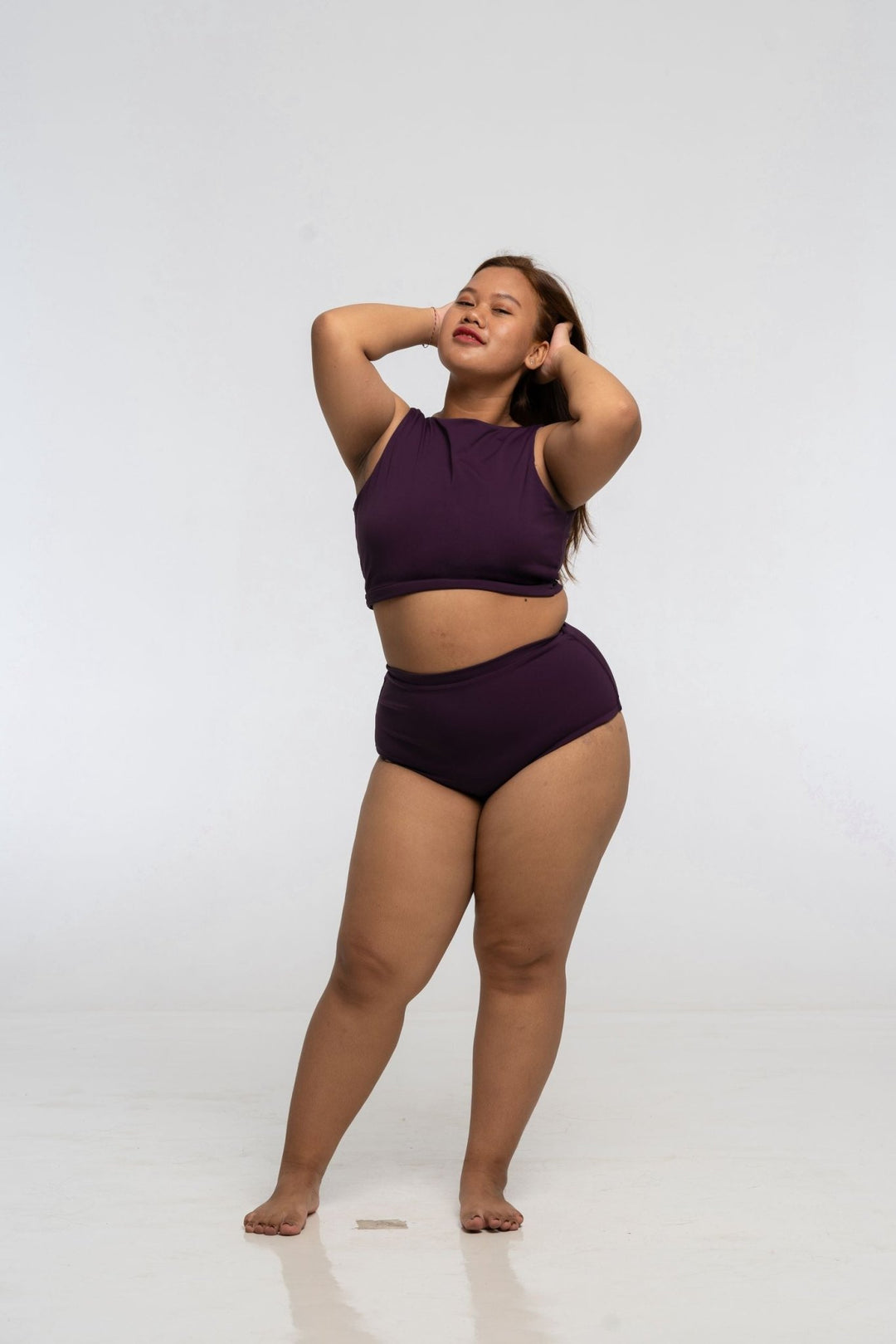 Got - You - Covered Reversible High Waist In Spicy Leopard Print and Deep Plum - Manners London