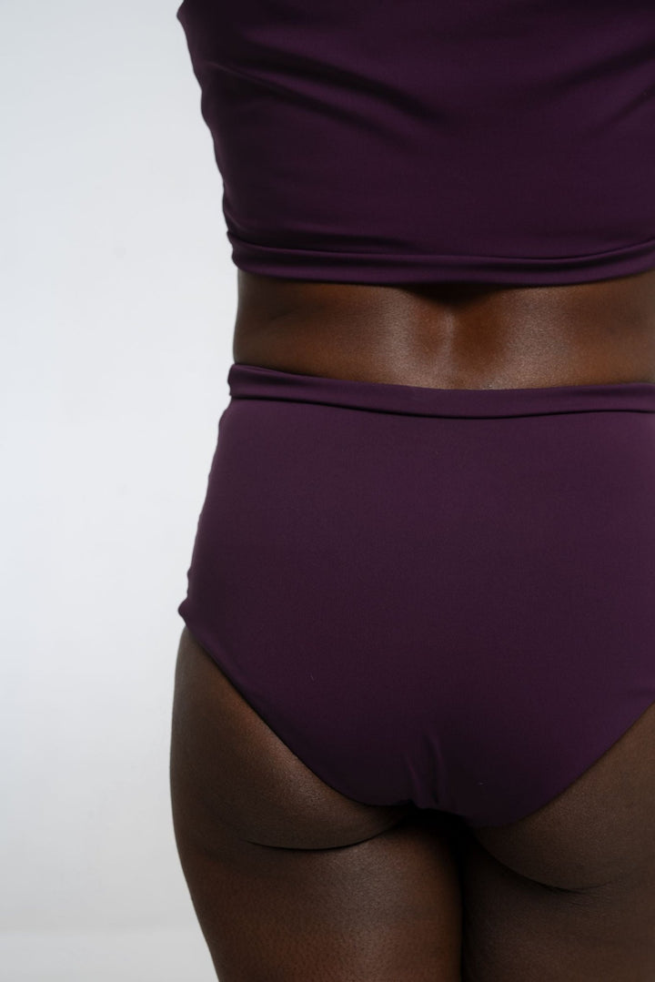 Got - You - Covered Reversible High Waist In Spicy Leopard Print and Deep Plum - Manners London