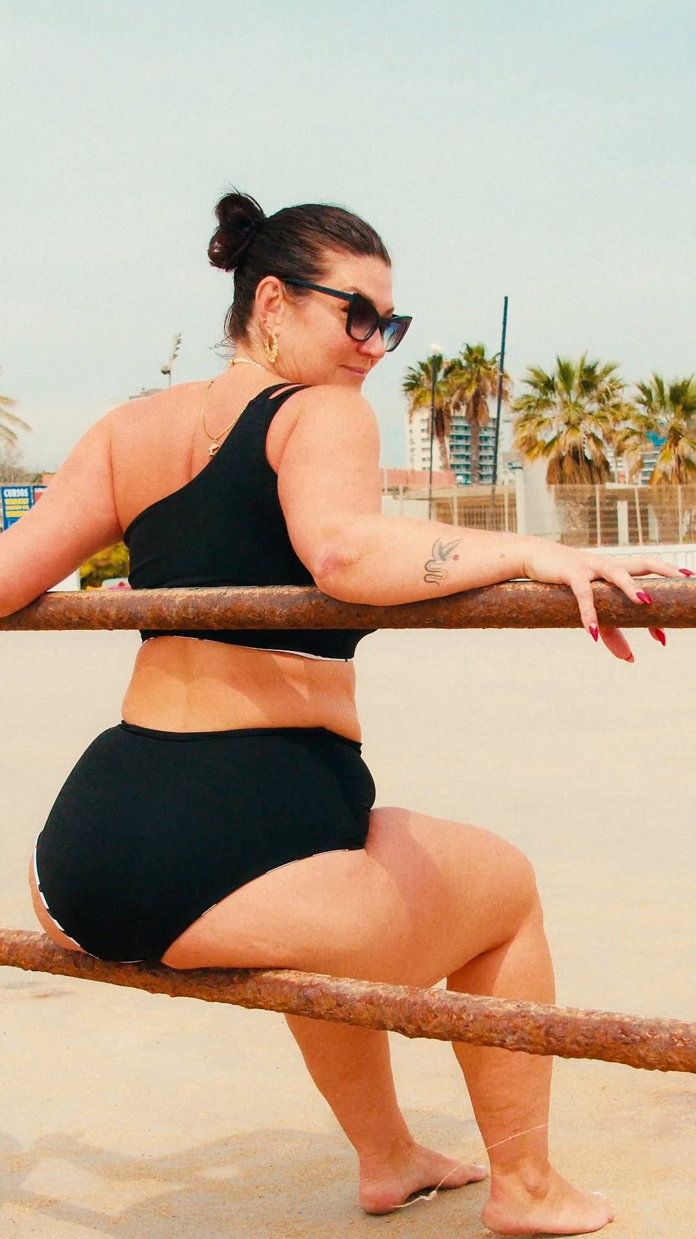 Got - You - Covered Reversible High Waist Regular In Cuppa Print and Black - Manners London