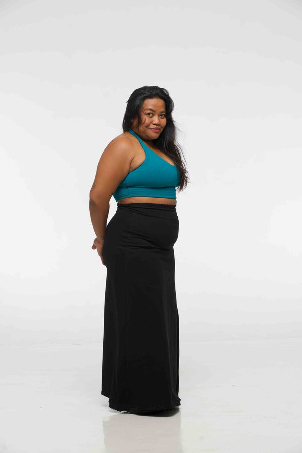 Halter Crop Top in Deep Turquoise - Manners London