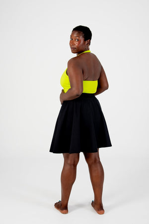 Halter Full Length Top in Lime - Manners London