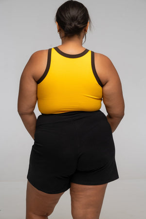 Iva Crop Top in Mango and Cafe - Manners London