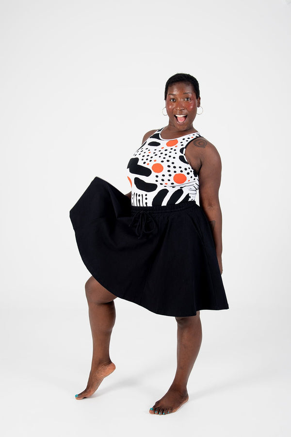 Iza Full Length Vest Top in Cuppa - Manners London