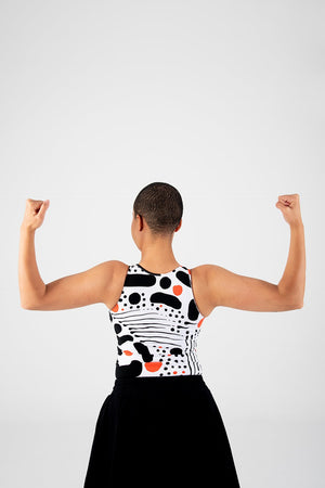 Iza Full Length Vest Top in Cuppa - Manners London