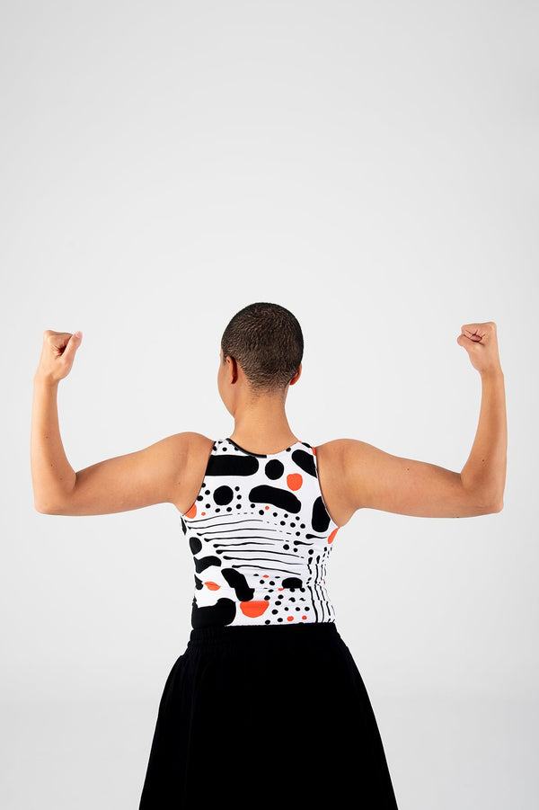 Iza Full Length Vest Top in Cuppa - Manners London