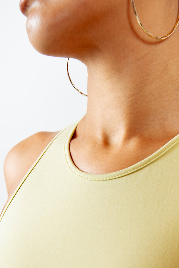 Iza Full Length Vest Top in NEW Sage Green - Manners London