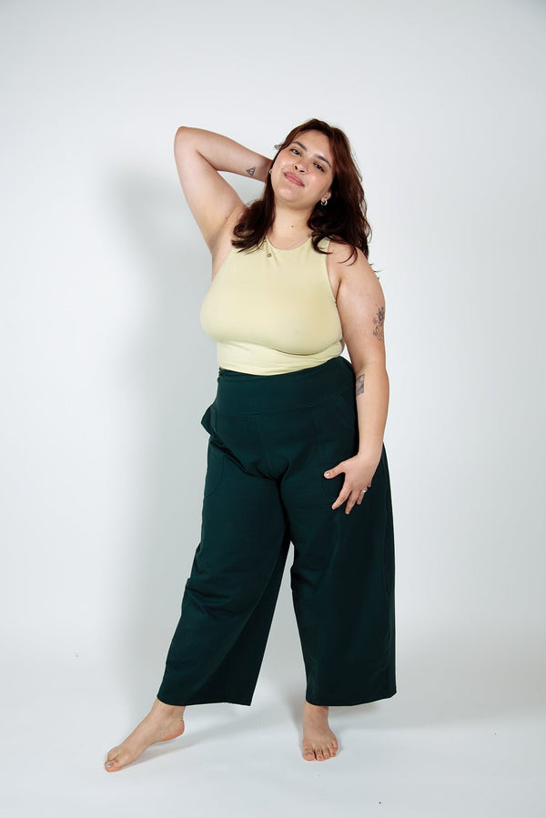 Iza Full Length Vest Top in NEW Sage Green - Manners London