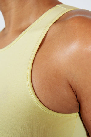 Iza Full Length Vest Top in NEW Sage Green - Manners London