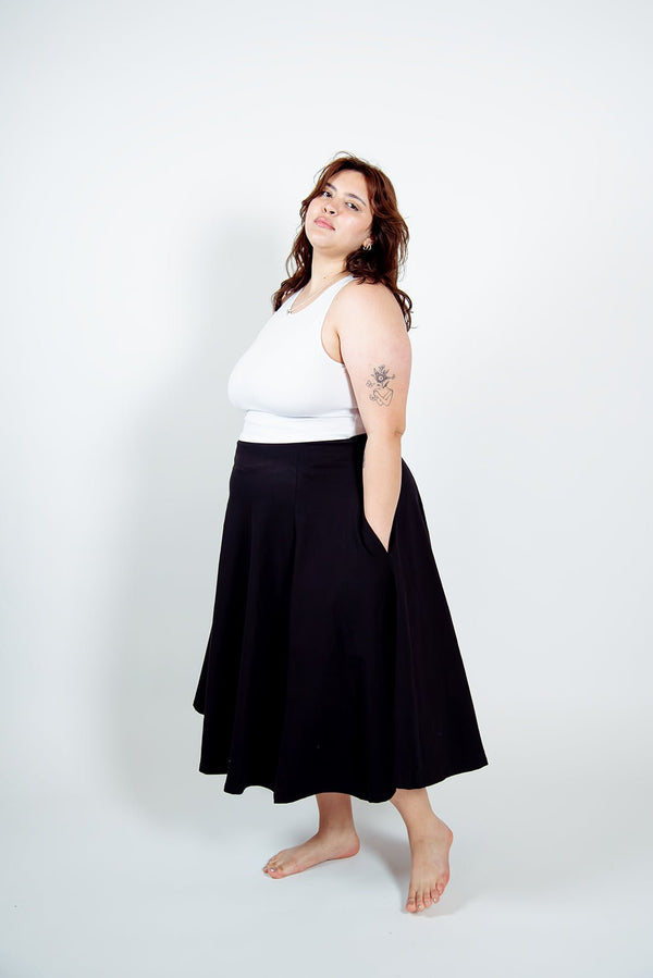 Iza Full Length Vest Top in White - Manners London