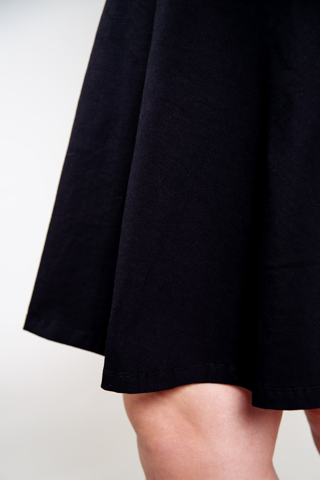 Jola Pocket Skater Mini Dress and Skirt in Black - Manners London