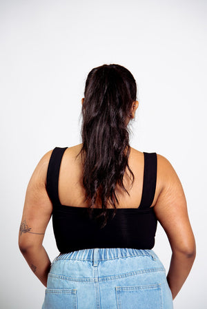 Keja Top Crop in Black - Manners London