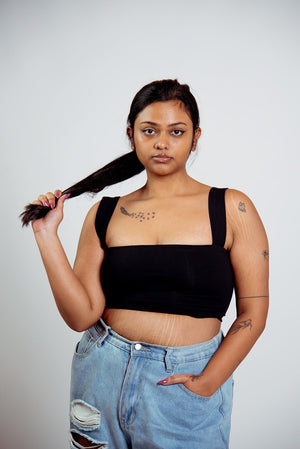 Keja Top Crop in Black - Manners London