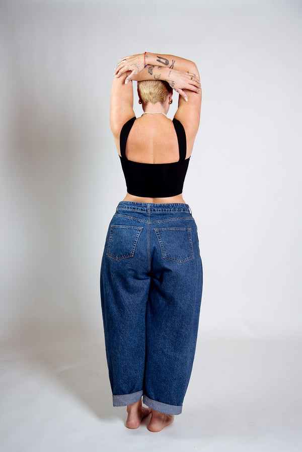 Keja Top Crop in Black - Manners London