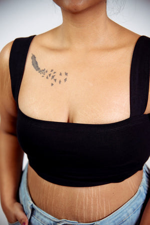 Keja Top Crop in Black - Manners London