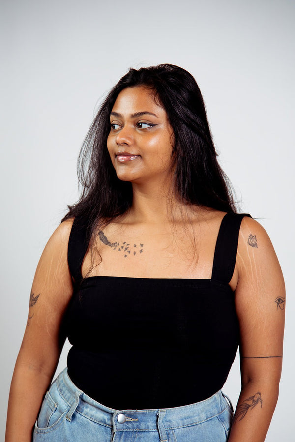 Keja Top Crop in Black - Manners London