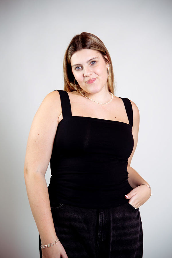 Keja Top Full Length in Black - Manners London