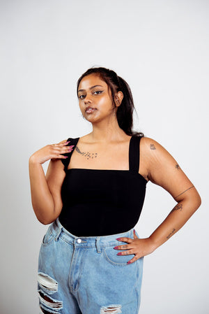 Keja Top Full Length in Black - Manners London