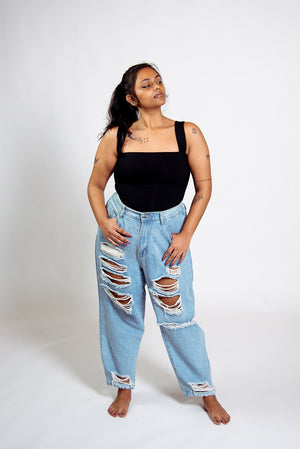 Keja Top Full Length in Black - Manners London