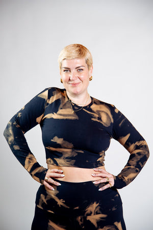 Leki Crop Top in Acid Wash - Manners London