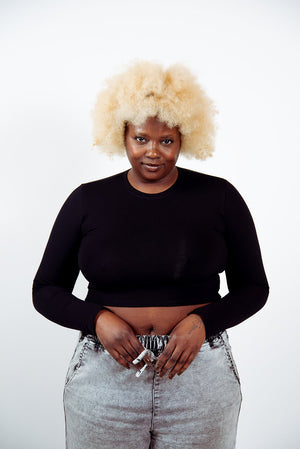 Leki Crop Top in Black - Manners London