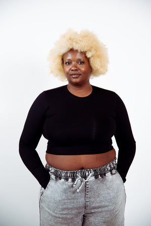 Leki Crop Top in Black - Manners London