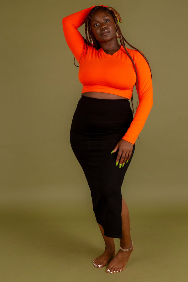 Leki Crop Top in Flame - Manners London