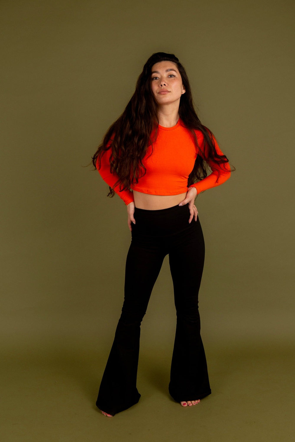 Leki Crop Top in Flame - Manners London