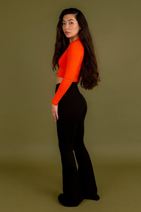 Leki Crop Top in Flame - Manners London