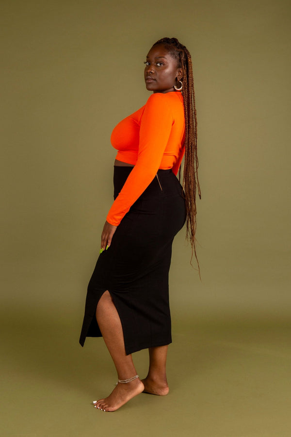 Leki Crop Top in Flame - Manners London