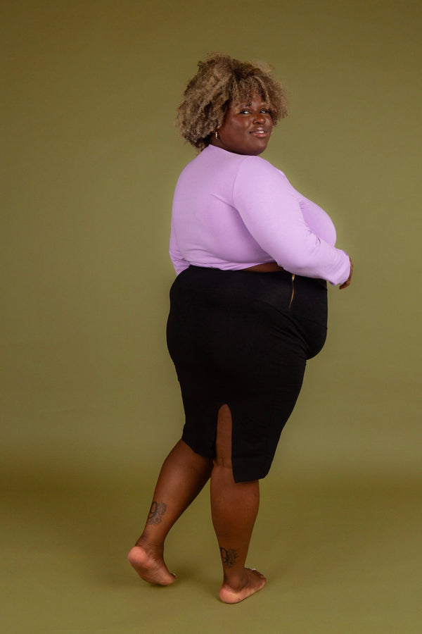 Leki Crop Top in Lilac - Manners London