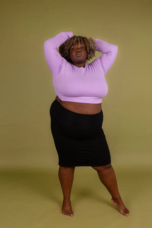 Leki Crop Top in Lilac - Manners London